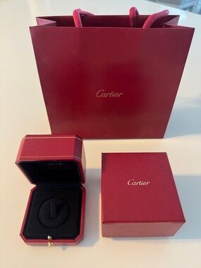 Cartier Red Ring box, gift box and gift bag set. Authentic. NO JEWELRY INCLUDED